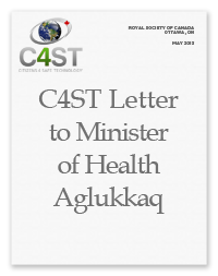C4ST to Minister Of Health Aglukkaq re: RSC Panel Selection